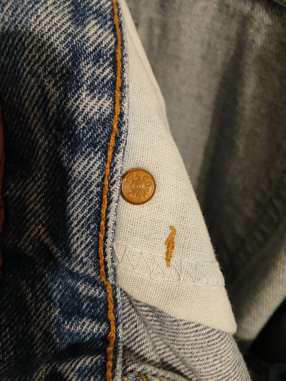 Levi's 517 Slim Fit 7 Juniors Boot Cut Jeans-Blue with Orange Stitching Vintage - Picture 13 of 16